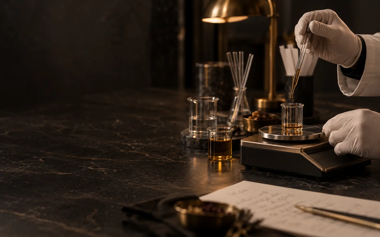 The measured craft of DOMARIANI perfume composition